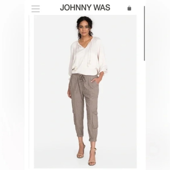 NWT Johnny Was Anya All over embroidered crepe pant size S - Picture 2 of 9